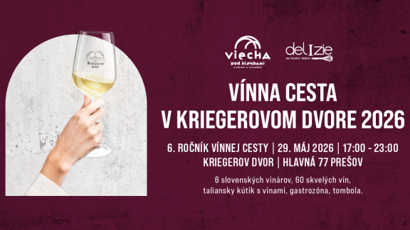 Vínna cesta v Kriegerovom dvore 2026 - banner