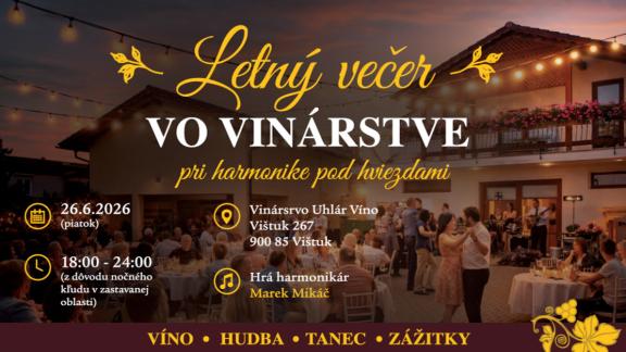 Letný večer vo vinárstve, vinárstvo Uhlár