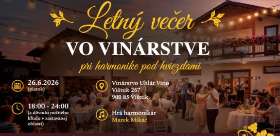 Letný večer vo vinárstve, vinárstvo Uhlár